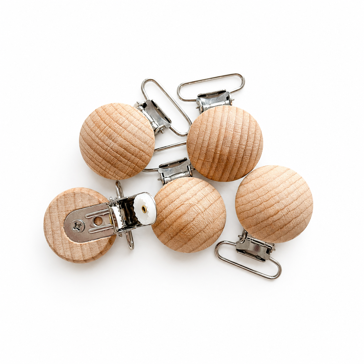 Clip para chupete de madera