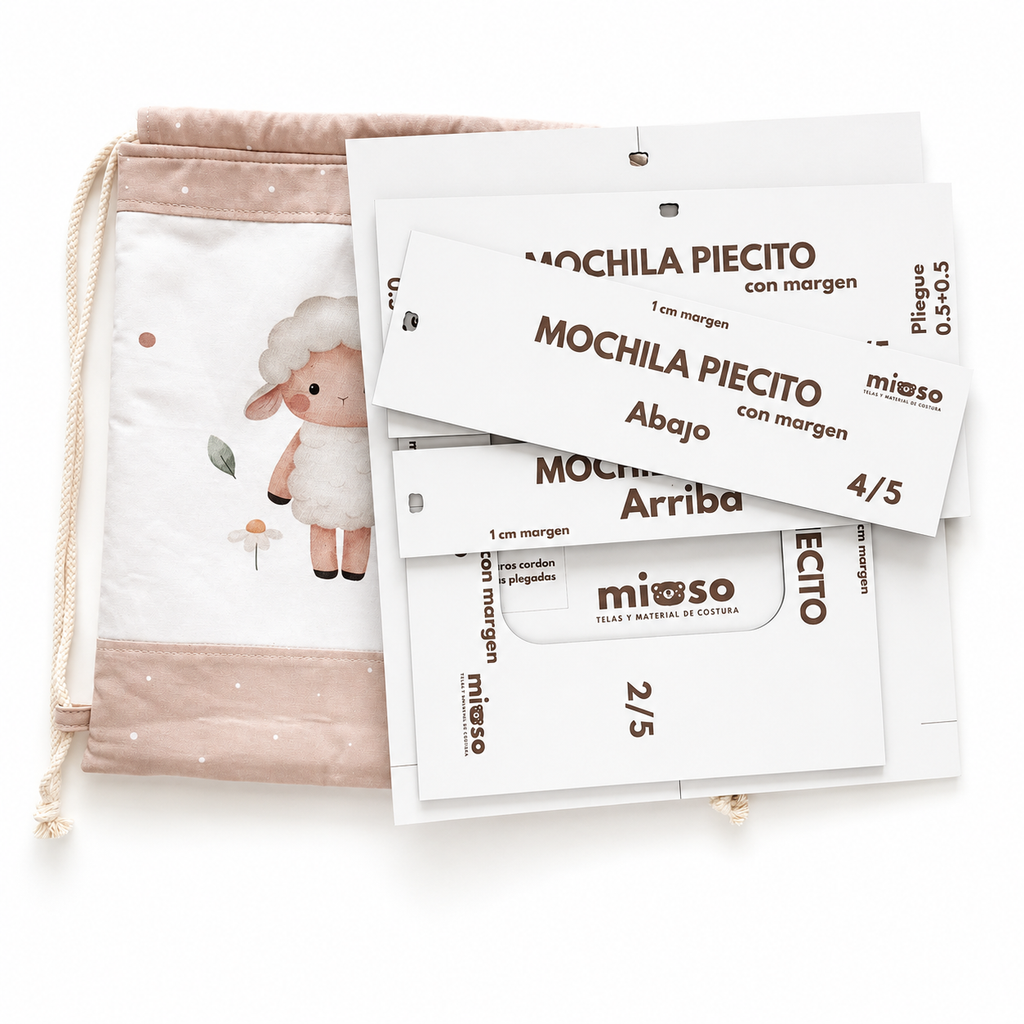 Mochila Piecito - Patrón de madera