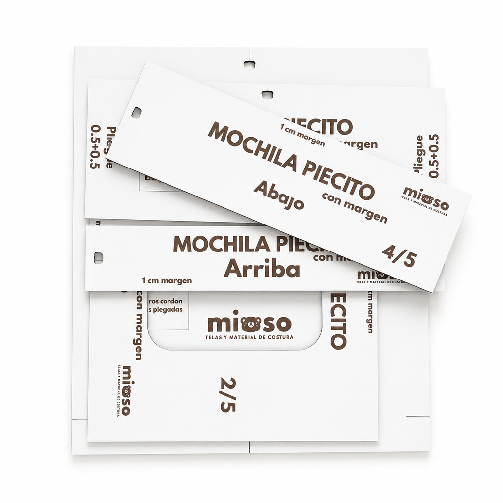 Mochila Piecito - Patrón de madera