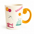 Taza de cerámica cinta métrica