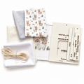 Kit Mochila Piecito Llamas de Algodón - 2 Paneles con Patrón de madera